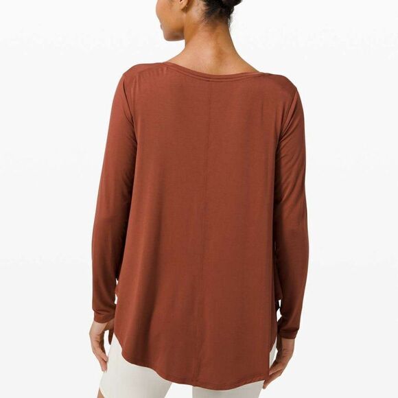 NWT Lululemon Up For Down Time Top Terracotta 6 - Picture 2 of 11